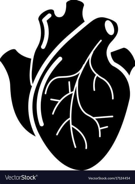 Human Heart Organ Icon Simple Style Royalty Free Vector