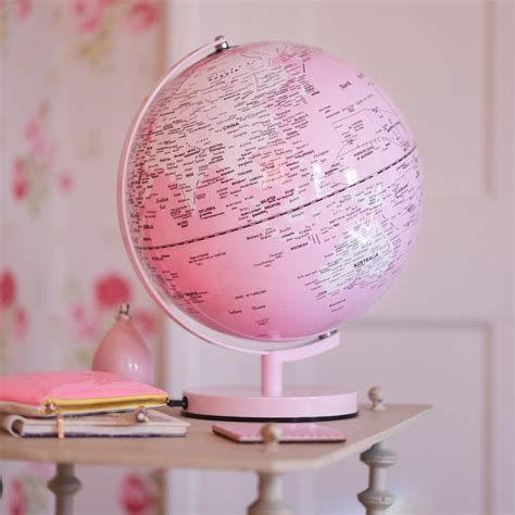 Illuminated Pearl Pink Globe By Thelittleboysroom