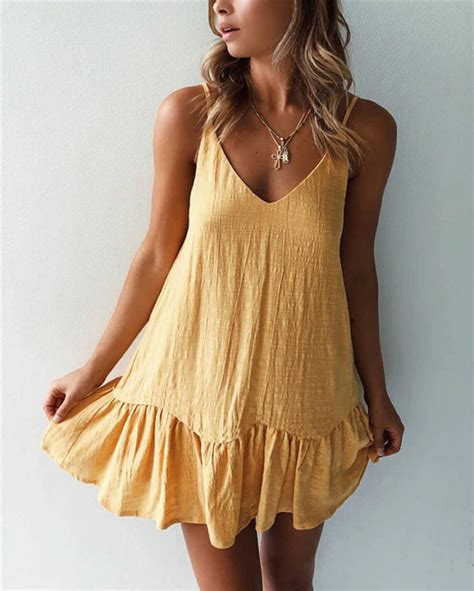 Spaghetti Strap Dresses Off Shoulder Women Summer Dress 2021 Etsy