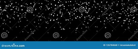 Snowfall Banner Overlay With Falling Snow Winter Design Line Stock