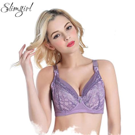 Slimgril Womens Lace Bras Underwire Unlined Ultra Thin Breathable B C D Cup Bras Big Size