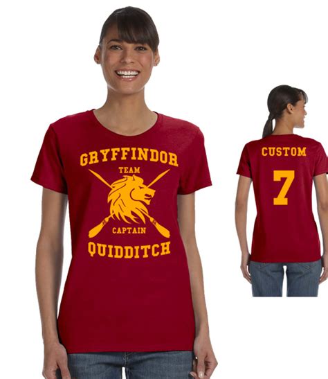 Harry Potter Shirt Gryffindor Quidditch Mens Womens Kids Hogwarts