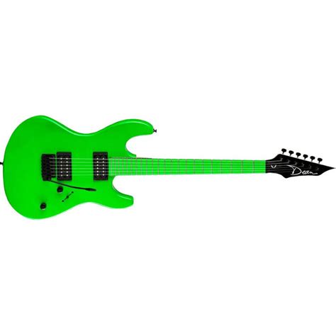 Custom Zone 2 Hb Fluorescent Green Electric Guitar Czone Ng — Beach Camera