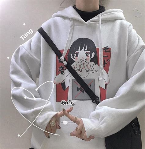 Korean Ulzzang Harajuku Style Long Sleeve Hooded Sweatshirt
