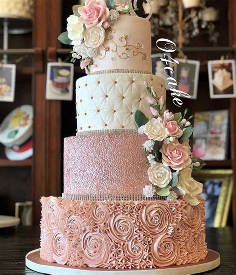 pin by wendy britt ervin on cakes pink wedding cake rose gold wedding cakes quinceanera cakes