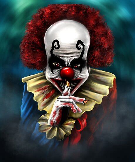 Scary Clown Poster By Rozedesignz Redbubble