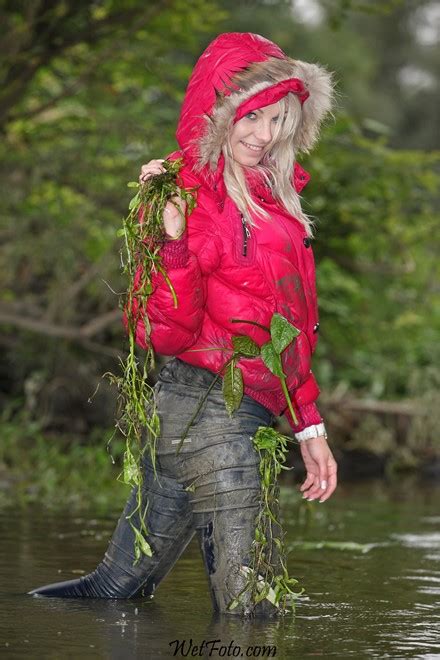 Choose from contactless same day delivery, drive up and more. Wetlook by Girl in Fully Wet Jacket, Tight Jeans and Shoes on Lake - Wetfoto.com