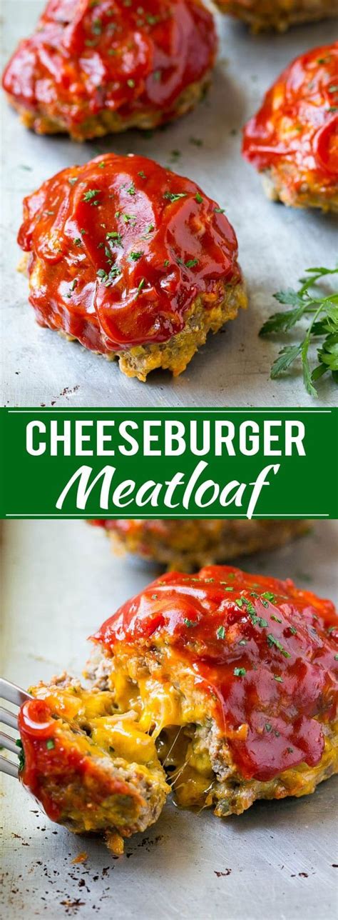 It's so juicy, flavorful and easy, topped with a delicious glaze. Cheeseburger Meatloaf Recipe | Individual Meatloaf | Mini ...