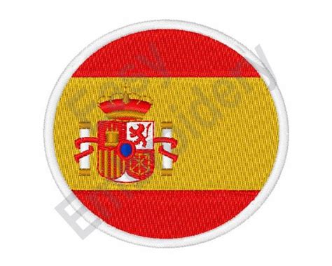 Spain Flag Machine Embroidery Design Etsy