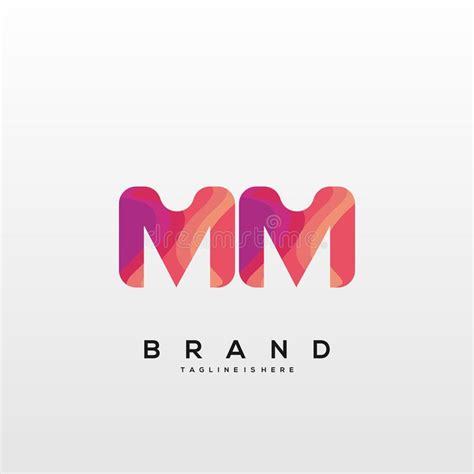 Initial Letter Mm Logo With Colorful Circle Background Letter
