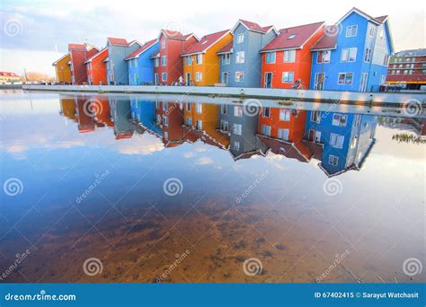 Colorful Houses In Lake Stock Image Image Of Houses 67402415