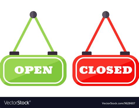 Open And Close Sign Royalty Free Vector Image Vectorstock
