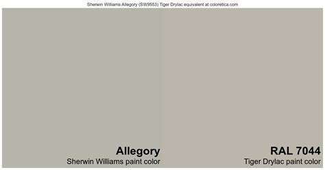 Sherwin Williams Allegory Tiger Drylac Equivalent Ral