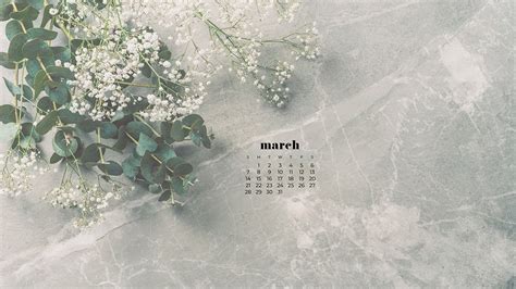 Floral March 2021 Calendar Wallpaper Gannons Gab