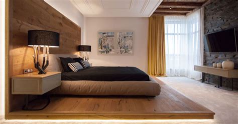 Raised beds can be as humble or creative as you like. This Bed Platform Wraps From The Floor On To The Wall ...