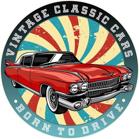 Classic Vintage Cars Born To Drive Painting By Palmer Benjamin Fine