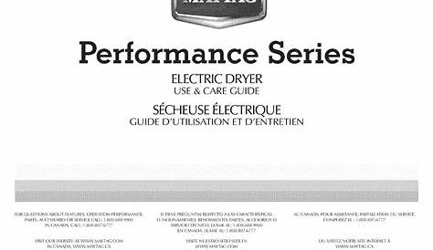 MAYTAG CLOTHES DRYER USE AND CARE MANUAL Pdf Download | ManualsLib