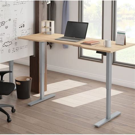 Symple Stuff Laney Curved Electric Height Adjustable Standing Desk