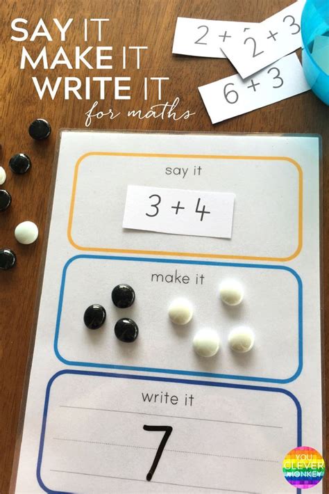 Say It Make It Write It For Maths How To Use This Free Printable Five
