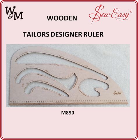 Sew Easy Wooden Tailors Designer Ruler Wilson And Maclagan