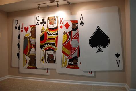 Made together with alice salvadori. Poker Playing Cards Wall Murals hand painted by Tom Taylor of Wow Effects