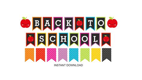Back To School Banner Printable Welcome Back To School Etsy