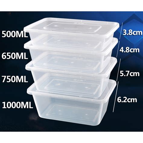 Jb Transparent Plastic Food Storage Container With Lid Microwave