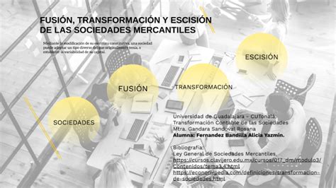 FusiÓn TransformaciÓn Y EscisiÓn De Sociedades Mercantiles By Alicia