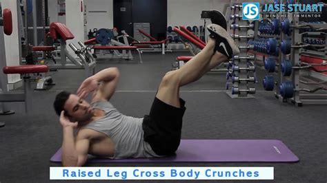 Raised Leg Cross Body Crunches Youtube