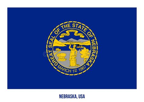 Nebraska Flag Vector Illustration On White Background Usa State Flag