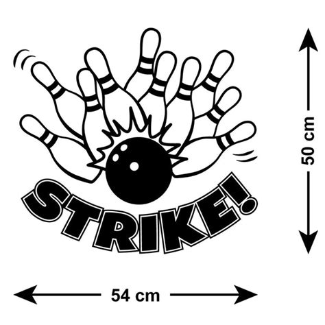 Ten Pin Bowling Strike Wall Sticker Zygomax