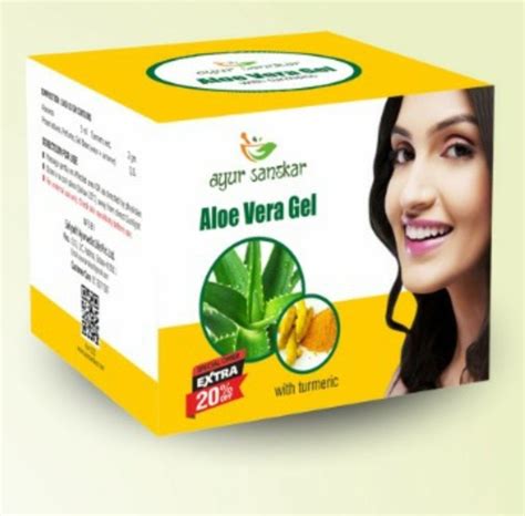 Natural Aloe Vera Haldi Gel For External Use Only Packaging Size