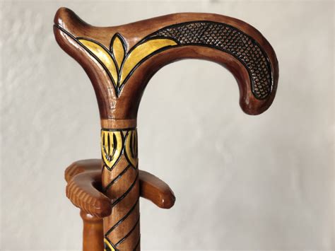 Womens walking stick for her carving Walking canes womens  