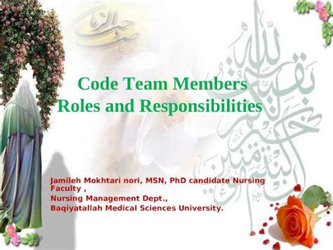 Code Team Members Roles And Responsibilities Ppt Powerpoint