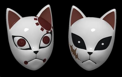 Demon Slayer Kimetsu No Yaiba 3 Masks Base Tanjiro And Sabito 3d Model