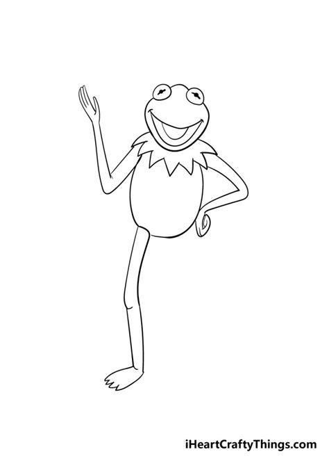 Kermit The Frog Drawing How To Draw Kermit The Frog Step By Step