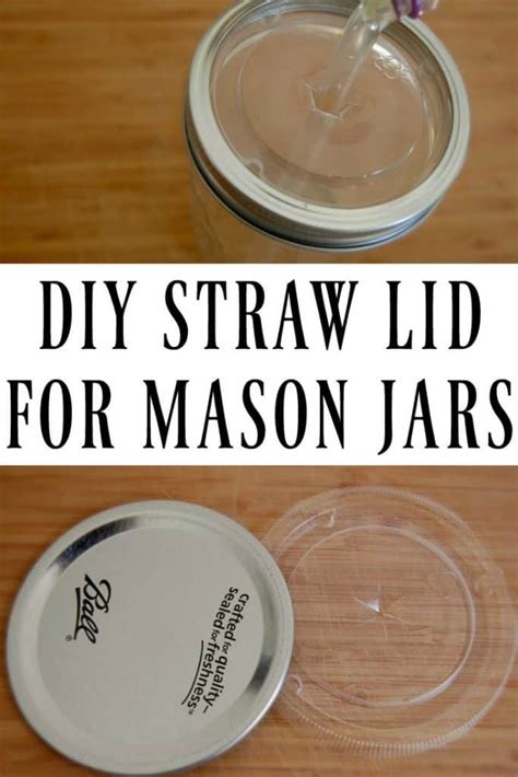 Diy Straw Lid For Mason Jars The Pistachio Project