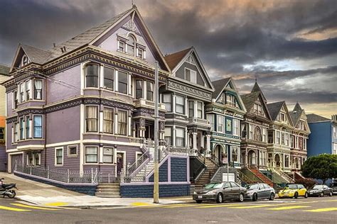 Painted Ladies Victorian Houses Haight Ashbury Available As Framed