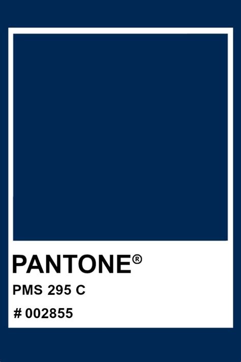 Pantone 295 C Pantone Color Pms Hex Blue Pantone Colour Palettes