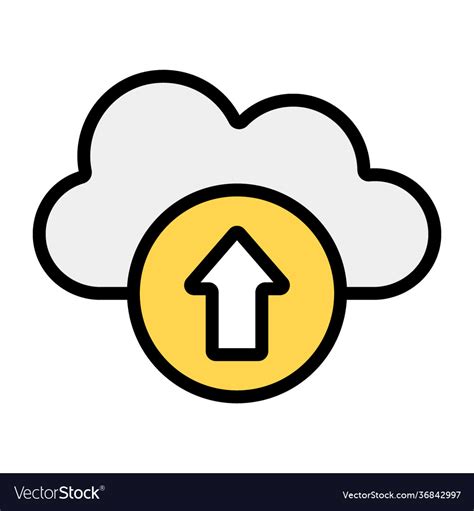 Cloud Uploading Royalty Free Vector Image Vectorstock