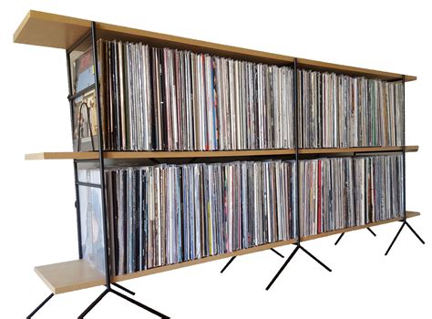 Record Shelves Unit Holds 660 Records American Made Steele And Wood