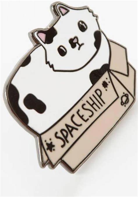 Punky Pins Spaceship Cat In A Box Enamel Pin Buy Online Australia