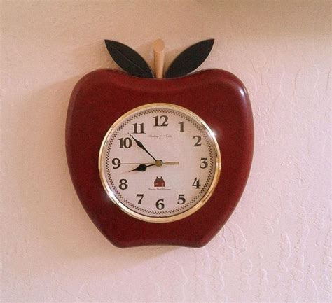 Retro Kitchen Apple Clock Sterling And Noble Country Clock Company