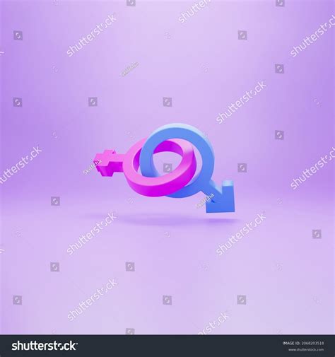 3d Render Male Female Gender Symbols Stock Illustration 2068203518 Shutterstock