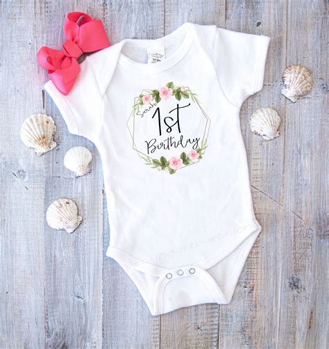 Personalized Baby Clothes 1st Birthday First Birthday Personalized Baby
