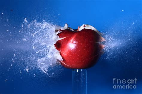 Bullet Hitting An Apple Photograph By Ted Kinsman