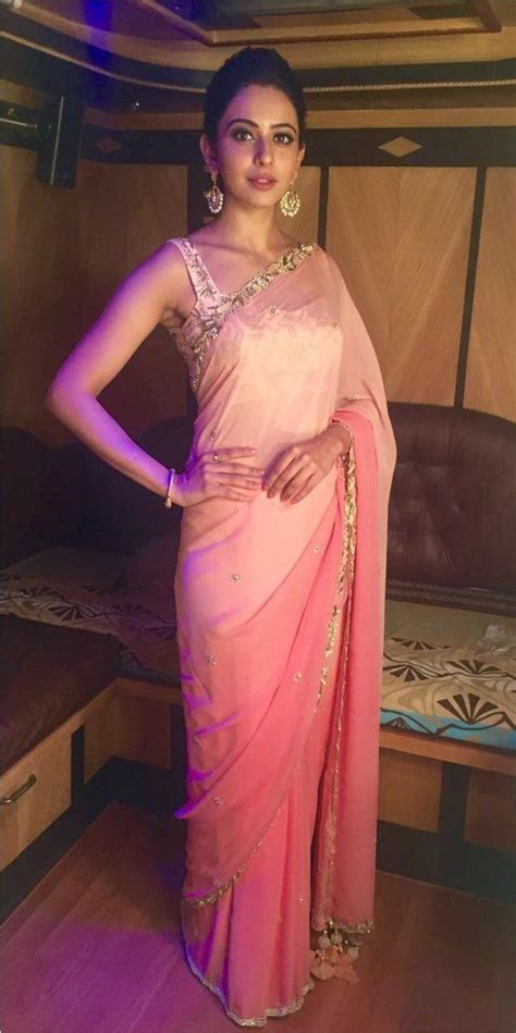 Rakul Preet Singh Photos In Pink Saree At Director Krish Marriage