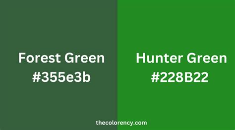 Hunter Green Vs Forest Green The Color Ency