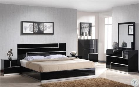 Free shipping on orders over $35. Lucca Black Lacquer Platform Bedroom Set from J&M (17685-Q ...