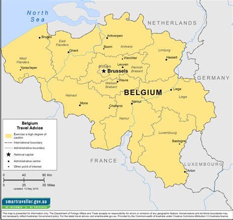 Printable Map Of Belgium